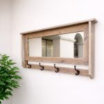 Coat and Hat Hanger with Mirror 1130x580mm