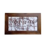 Deep Engraved Decal with 2 Tier Wooden Frame 870x520mm