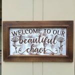 Deep Engraved Decal with 2 Tier Wooden Frame 870x520mm