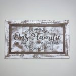 Deep Engraved Decal with 2 Tier Wooden Frame 870x520mm